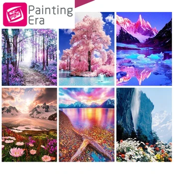 

2020Era Naturel Diamond Painting Landscape Diamond Embroidery Full Round Diy Kit Drill Needlework Diy Rhinestone Mosaic Picture