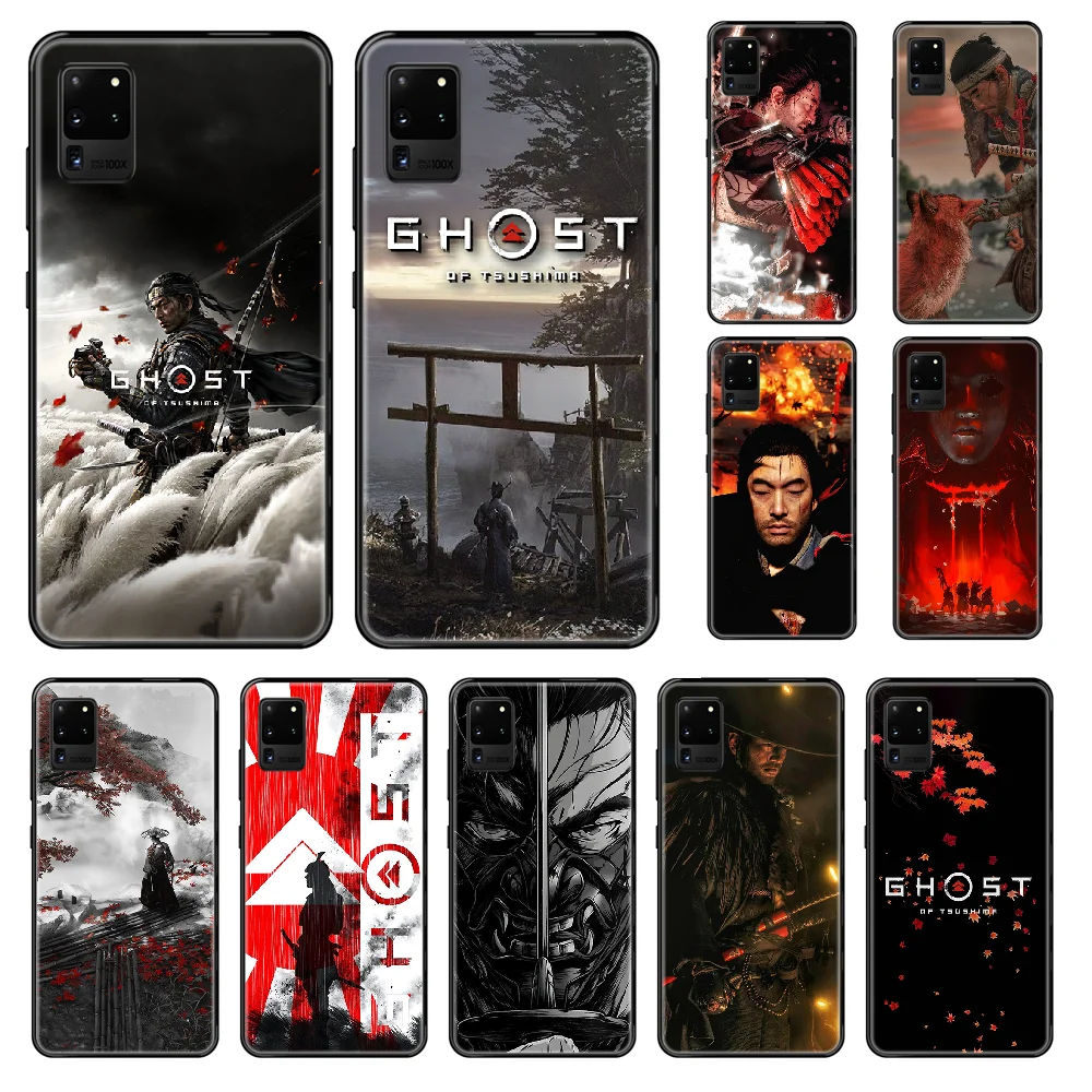 

Game Ghost of Tsushima Phone case For Samsung Galaxy S 3 4 5 6 7 8 9 10 E Plus Lite Edge black pretty prime art hoesjes trend