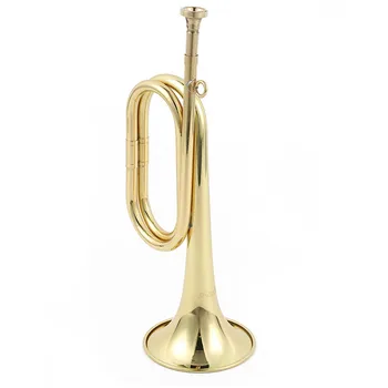 

310mm Copper Bugle Retro Brass Trumpet Exquisite Practical Musical Instrument for School Students Practice