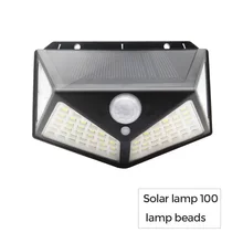 GBKOF 100 светодиодный светильник на солнечной батарее для улицы, солнечный светильник с питанием от солнца, водонепроницаемый светильник с датчиком движения PIR, уличный светильник для украшения сада