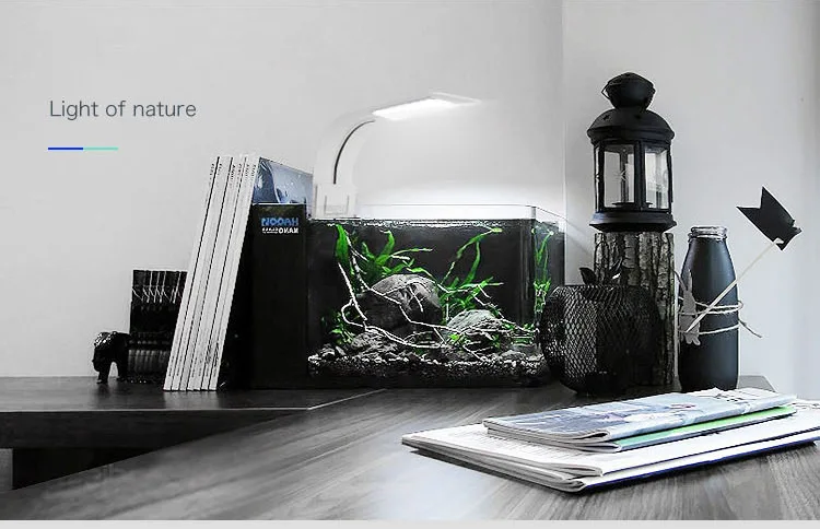 Aquarium Light LED Lighting Plants Grow Light Super Slim Aquarium Fish Tank Accessories Lamp Waterproof Clip-on Lamp Light