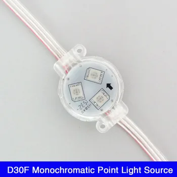 

D30F DC12v 0.72W 5050 Monochromatic addressable waterproof digital 30mm led pixel point light for sign