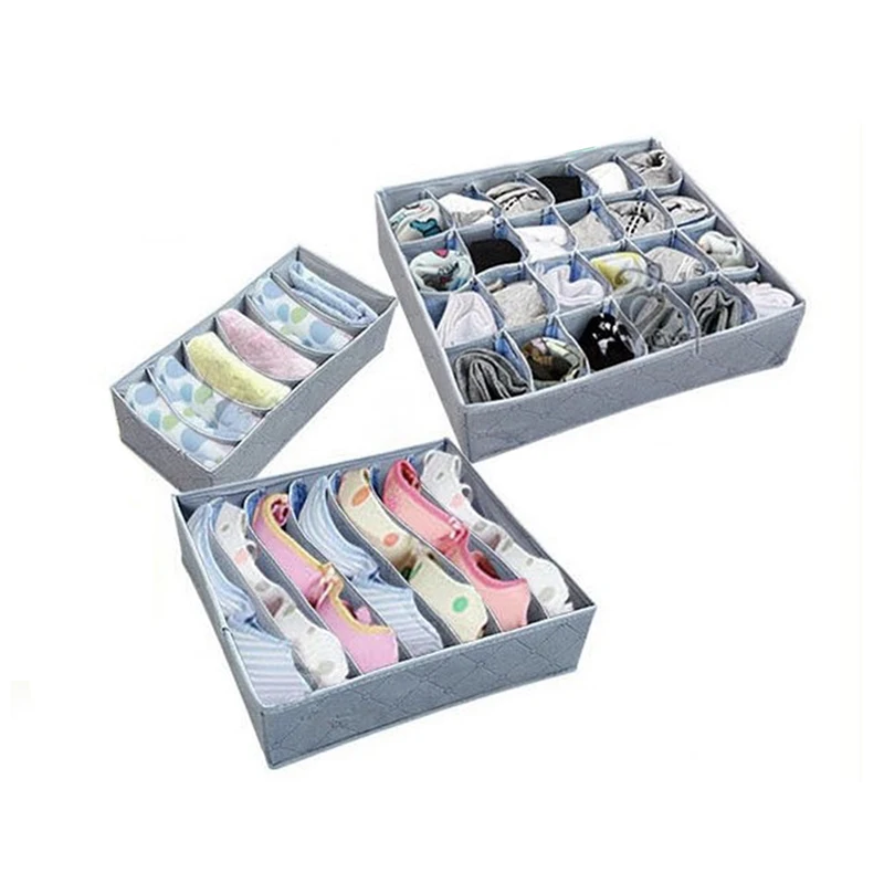 

1Pc/Set Underwear Bra Organizer Storage Box 3 Size Drawer Closet Organizers Boxes For Scarfs Socks Multi