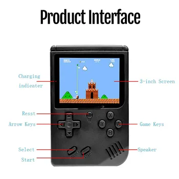 

Mini Video Game Console Built-in 500 Classic Nostalgic games player Retro 8 Bit Pocket Handheld Game Player Best Gift for Child