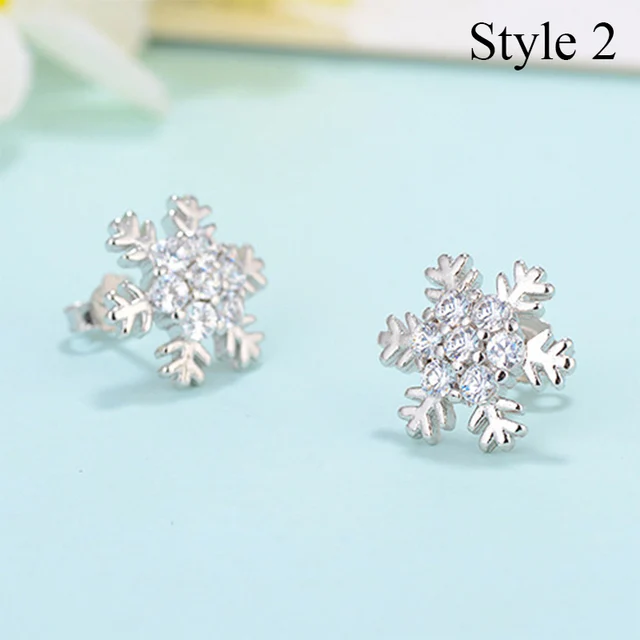 925 Sterling Silver Earrings Stud for Women Solid Silver Jewelry Earrings Bling CZ Zircon Stone Stud Brincos Bridal Wedding 2