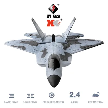 

WLtoys XKS A180 RC Airplane 3 Channel F-22A Brushless Motor RC Plane 3D 6G Mode Stunt Flying Rudder Adjustable Foam Aircraft Toy