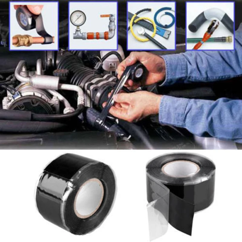 

Magic Waterproof Useful Handy Stop Leaking Repair Tape Black Home Gadget