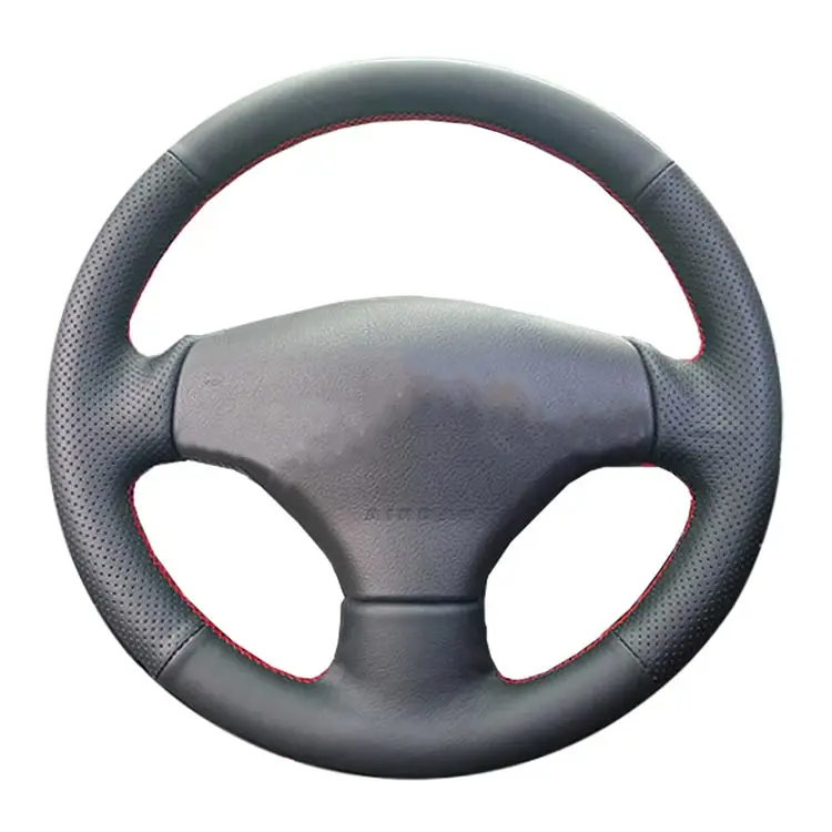 Автомобильный чехол на руль DIY из черной искусственной кожи PU для peugeot 206 1998-2005 206 SW 2003-2005 206