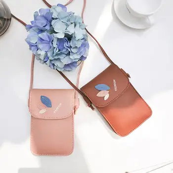 

PinShang Women Mini Cellphone Bag Satchel Leaf Single Strap Cross-body PU Leather Fashion Bag