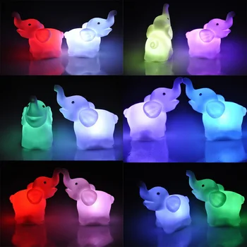 

Dozzlor Elephant Rabbit civet LED Night LightLamp Color Changing for Kid Baby Bedside Bedroom Decoration Cute Lamp