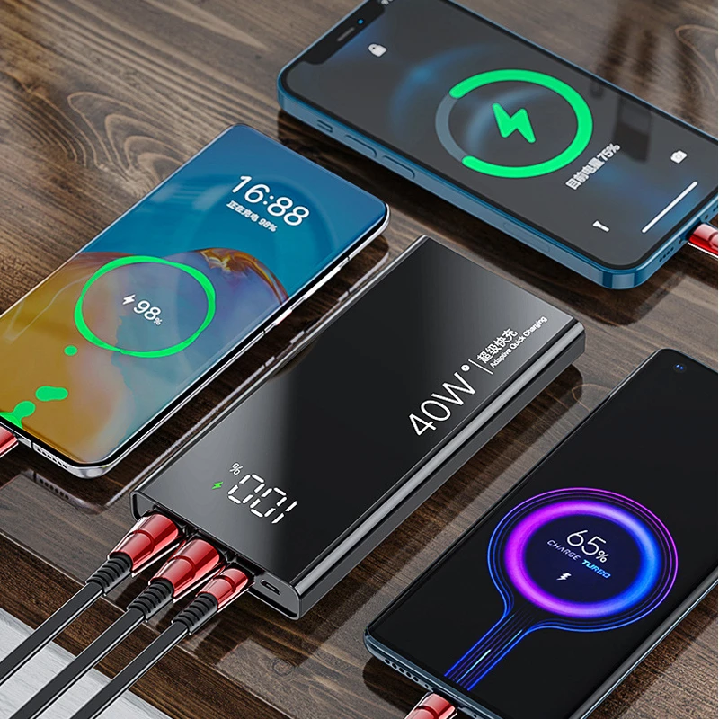 PD 40W Power Bank Fast Charging for Huawei P40 Power Bank 20000mAh Powerbank Portable Exterbal Battery Charger for Xiaomi iPhone wireless charging power bank