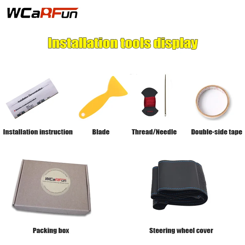 WCaRFun ручная строчка черная искусственная кожа женская для Lada Priora 2013 2018 Kalina 2