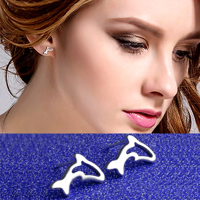 Женские серьги гвоздики в виде дельфина ed67|stud earrings|stud earrings for womenearrings women |