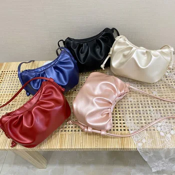 

GGYVDA Bag Women's 2020 New Korean-Style Candy-Colored Cloud Bag Women's Shoulder Cross-Body Machine Bag