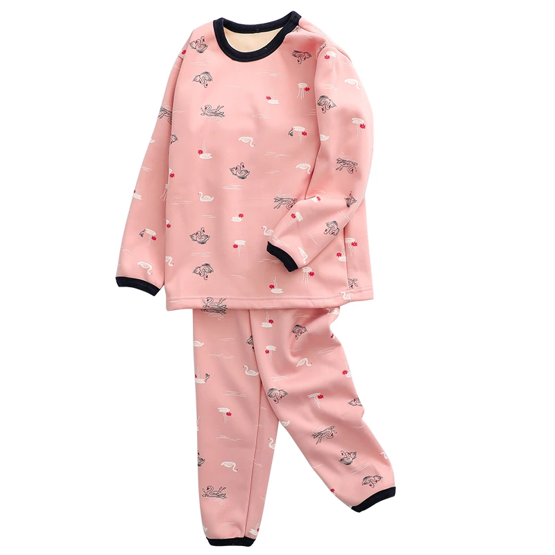 Детский Теплый пижамный комплект; бархатная одежда; коллекция года; осенняя одежда для сна для девочек и мальчиков; зимняя Пижама; пижамные комплекты с героями мультфильмов; хлопковые пижамы