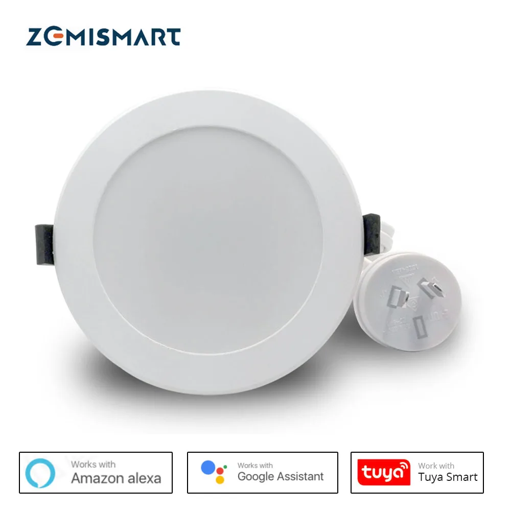 Светодиодный светильник Zemismart AU type SAA 3 5 дюйма Wi Fi RGBCW голосовое управление Alexa Echo