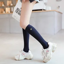 1 пара сетчатых Красных Носков в тонкую полоску, гольфы из японского хлопка, носки до икры, вышитая трубка, носки, ретро-носки для женщин