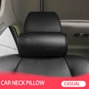 1 Pcs Car Styling Seat Neck Pillow Protection PU Auto Headrest Support Rest Travelling Car Comfortable Headrest Neck Pillow ► Photo 1/6