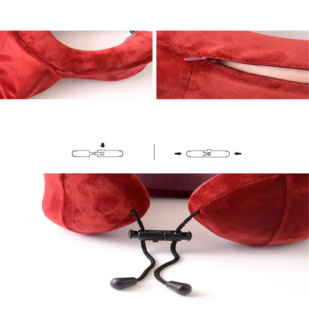 U-Shape Travel Pillow for Airplane Foam Neck Pillow Travel Accessories bed linings Comfortable Pillows for Sleep Home Textile