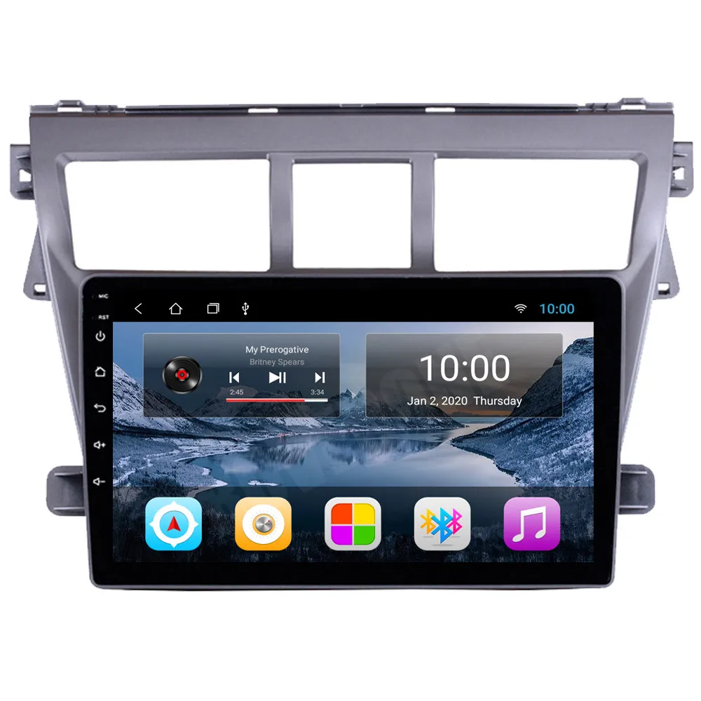 Для Toyota Vios Yaris 2007 - 2013 Android 10 автомобильное радио стерео GPS-навигация