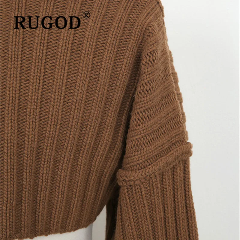 RUGOD Harajuku, Женская шаль, одноцветная, длинный рукав, вязаная, сардиганс, саскуал, леди, Модис, верхняя одежда, зима