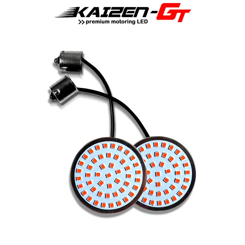 Rosso 1156 48-Smd Led Indicatori Di Direzione Posteriori Inserti Lampadine Per Harley Davidson Road King, Ultra Glide, Road Glide Ecc Moto