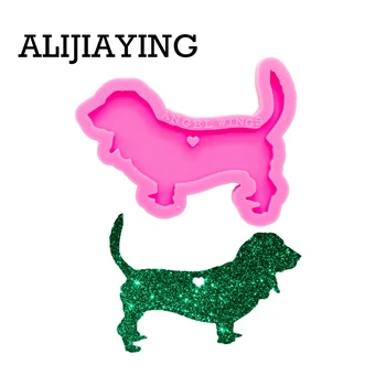 

DY0346 Glitter shiny Akita dog molds Keychain Silicone Mold for epoxy resin molds DIY necklace Pendant craf mould