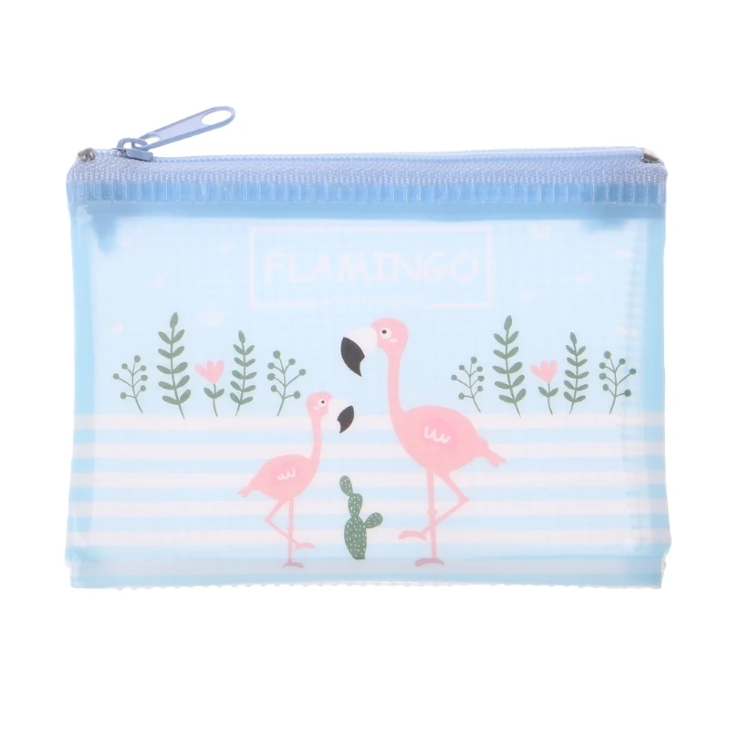 

Lovely Flamingo A4 A5 B6 File Bag Folder Portable Document Pouch Zip UP Easily