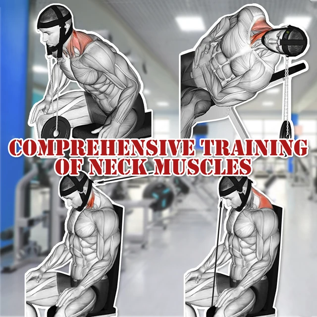 Imbracatura per il collo della testa per l'allenamento del sollevamento pesi allenamento diverso cinturino regolabile sottogola attrezzatura per allenamento Powerlifting 2