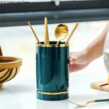 Зеленая Европейская корзинка для палочек для еды Керамика бытовая плесени доказательство кухня хранение кухонной утвари коробка крест для ложки и палочек дренажная клетка