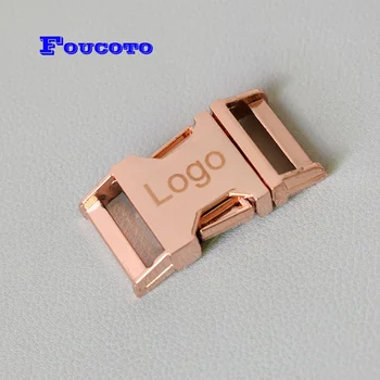 

100pcs engrave logo metal buckles 20mm straps for paracord dog collar harness clip hook buckles DIY sewing accessories hardware