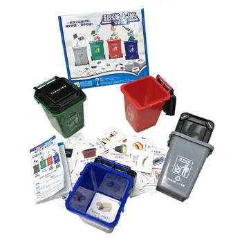 

Garbage Classification Toy Game Props Children's Puzzle Trash Can Cognitive Toys Super Brain Classification Game