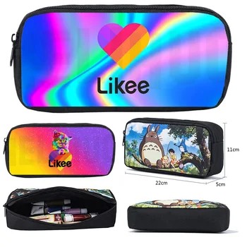 

HELIHUO 3D Likee cosmetic bag Pencil Case School Supplies Likee Video App Stationery Russia Make Up Box Storage Pouch Bag