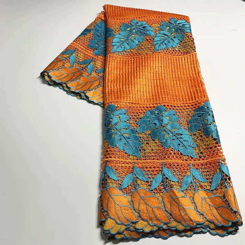 

African Guipure Cord Lace Fabric, Embroidery Nigerian Water Soluble Cord Lace for Wedding Party, CL2802, New Listing, 2021