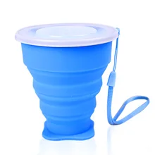 Открытый путешествия силиконовый выдвижной складной tumblerful телескопический складной бутылка для воды THIN889