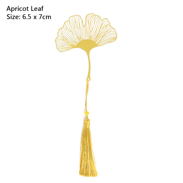 Models Retro Metal Tassel Bookmark Chinese Style Creative Leaf Vein Hollow Book Markers Copper Book Holder Stationery Supply