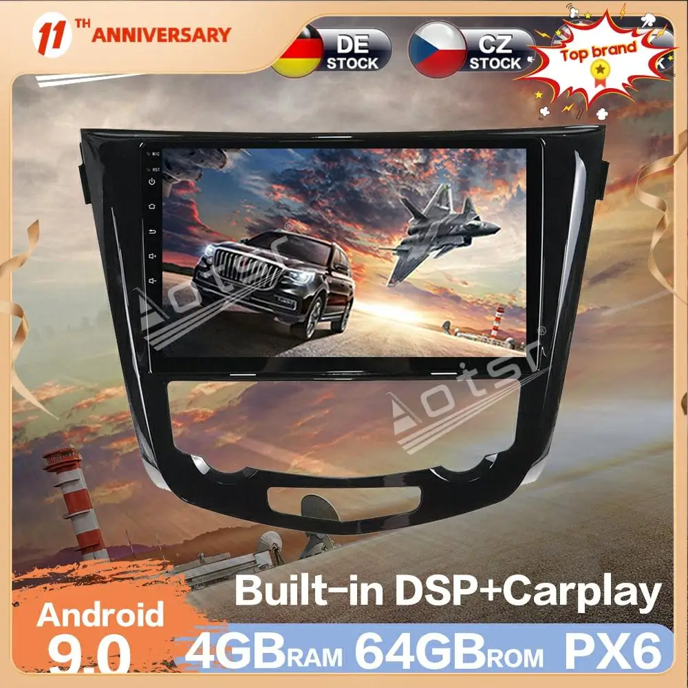 Автомобильный радиоплеер Aotsr Android 9 0 ОЗУ 4 Гб GPS-навигация DSP автомобильное стерео