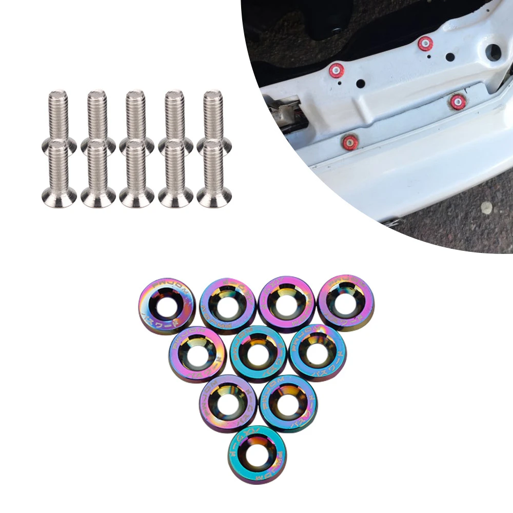Moto Screws For Honda Suzuki Yamaha Motorbike Nut Bolts License Plate Bracket Installation Fixing Motorcycle Car Screws 6MM