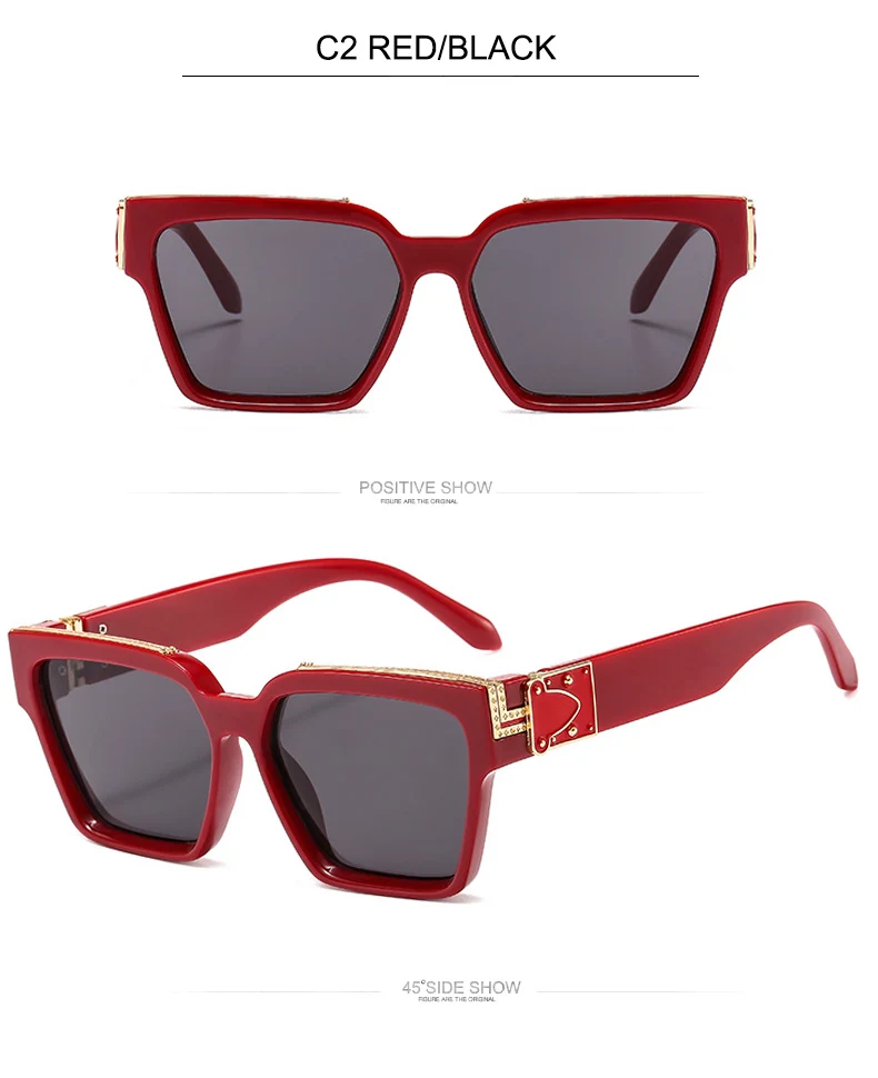 gafas cuadradas Vintage Retro