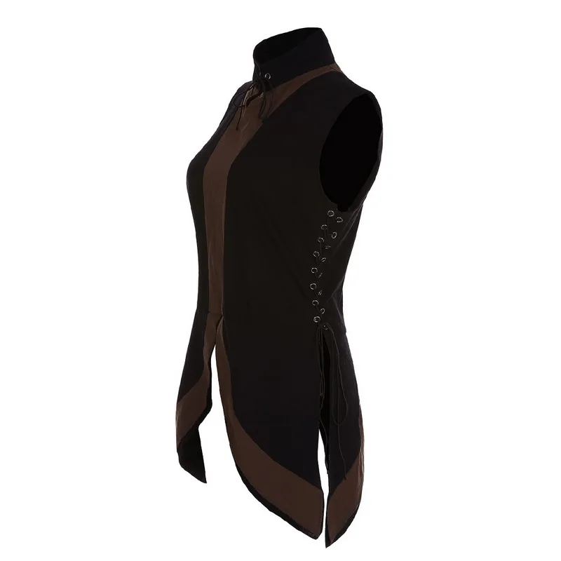 Litthing для мужчин Готический ласточкин хвост Ретро жилет мода стимпанк Винтаж жилет сценическая куртка жилеты для мужчин визуальный Kei