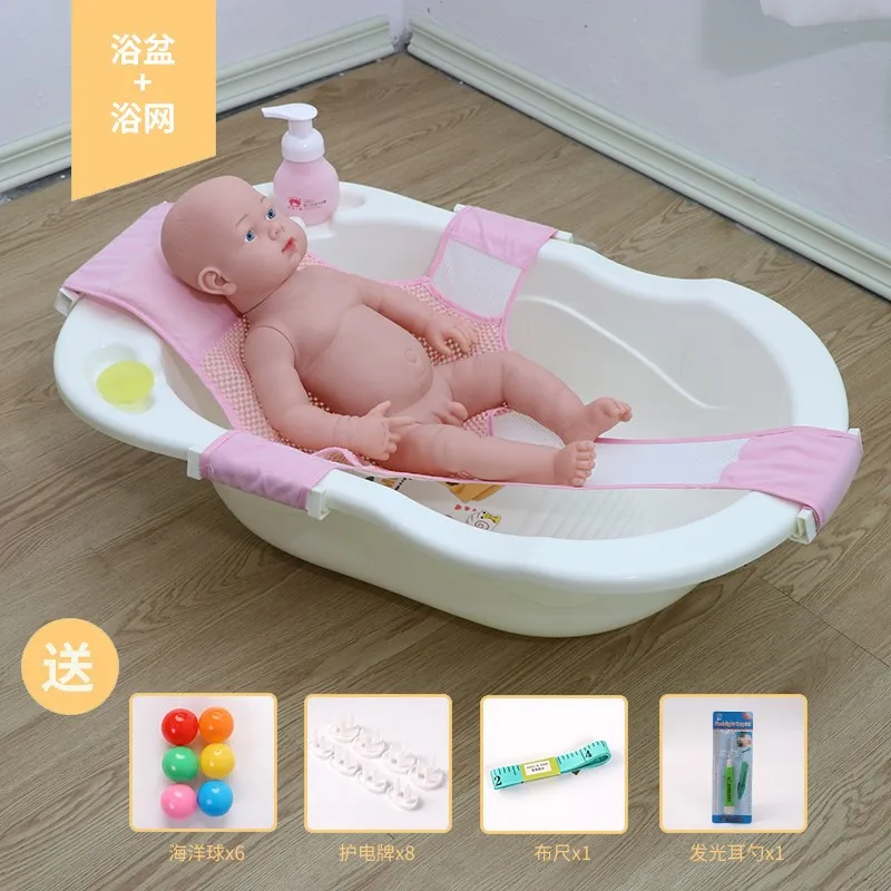 

Shower Bathtub Newborn CHILDREN'S-Sit Lie BB Infant Anti-slip Baby er tong pan Extra-large No. Ultra Large Bath Basin