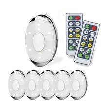 2020 Wireless Touch światła podszawkowe LED kuchnia LED szafa/szafa bateria Puck światło z kontrolerem możliwość przyciemniania lampka nocna
