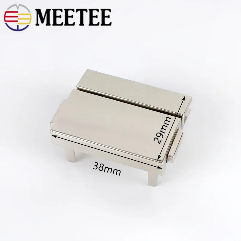 2/4 шт. Meetee 38x29 мм прямоугольные металлические нажимные замки женская сумка с
