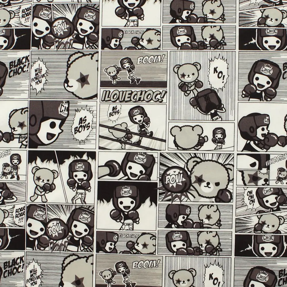 

1 yard Cartoon fabric, boxer, patch, Thick Twill Cotton Fabric (width=140cm)