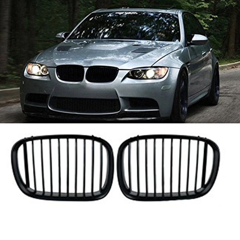 Матовая Черная передняя решетка решетки для почек замена BMW 5 серии E39 518 520 523 525 528