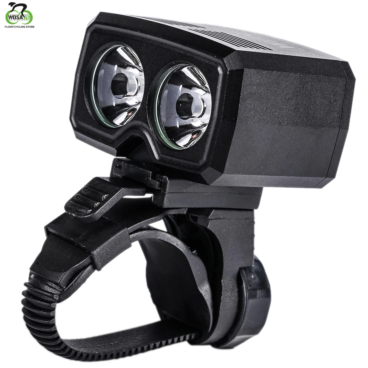 

WOSAWE MAX 2400LM Bike Light LED Beads Headlight Built-in Rechargeable Battery Aluminum Alloy Lamp with Handlebar Mount