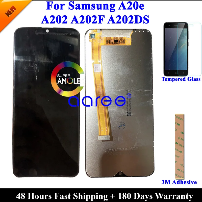 LCD Display Screen LCD Screen For Samsung A20e LCD A202 lcd display For Samsung A202 A202F A202DS Screen Touch Digitizer Assembly