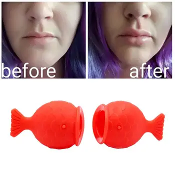 

Women Sexy Full Lip Plumper Enhancer Lips Silicone Fish Shape Plump Thicken Labium Tools Natural Pout Mouth Tool