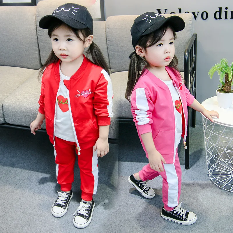 

Girls Autumn Clothing Set Spring And Autumn 2018 New Style 0 Korean-style 1 Infant Spring Clothing 2 Baby Girls 3-Year-Old Fashi