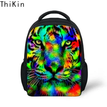 

THIKIN Green 3D Lion Owl Kids Baby Backpacks for Little Boys Cute Children Shoulder Bookbag Bagpack Mochillas Infantil Rucksack